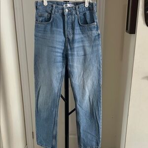 Zara Light Blue Straight Jeans
